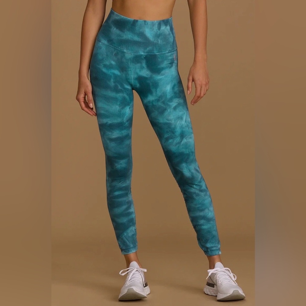 FP Movement by Free People Good Karma in Vibrant Blue Tie-Dye Leggings